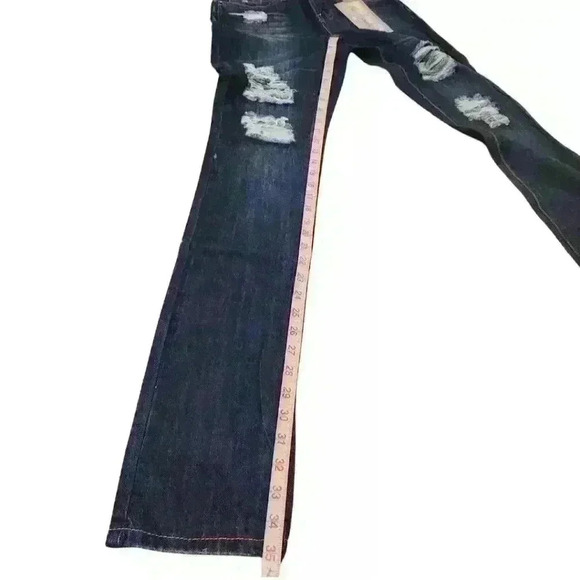 Spoon Jeans Distressed Medium Wash Five-Pocket Style Tall Jeans NWT - Picture 7 of 10